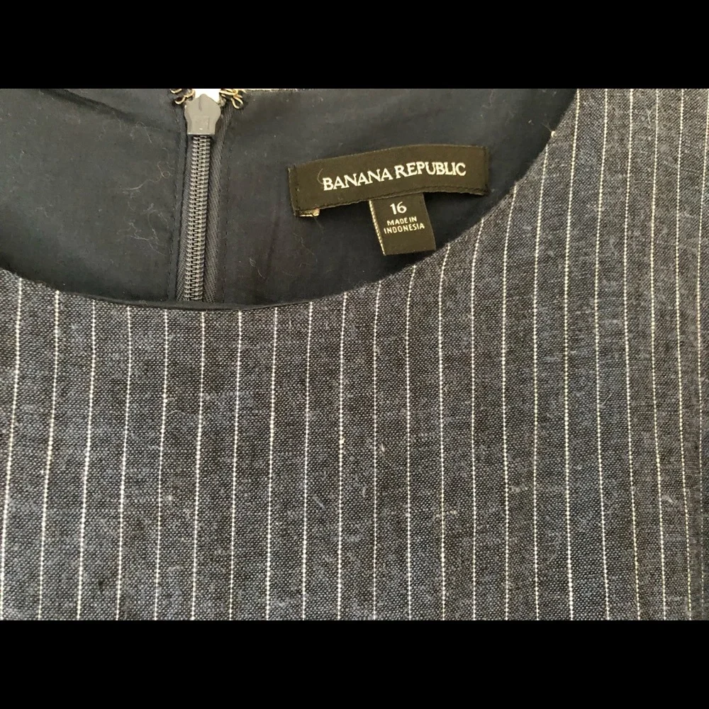 Banana Republic Suiting Pinstripe Frill Dress - Picture 2 of 5